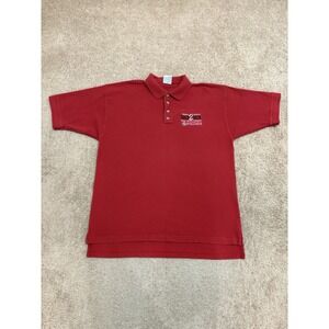 Vtg University of Wisconsin Badgers Rose Bowl Champions Men's XL Red Polo Shirt